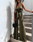 Sleeveless Jumpsuit with V-neck for Women