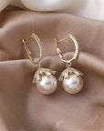 Elegant Malia Pearl Dangle Earrings