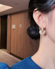 Elegant Heart-Shaped Pearl Earrings