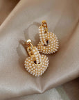 Elegant Heart-Shaped Pearl Earrings