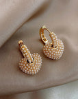Elegant Heart-Shaped Pearl Earrings