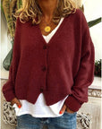 Comfortable Relaxed Fit Knit Cardigan