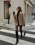 Chic Oversized Wool Jacket Women