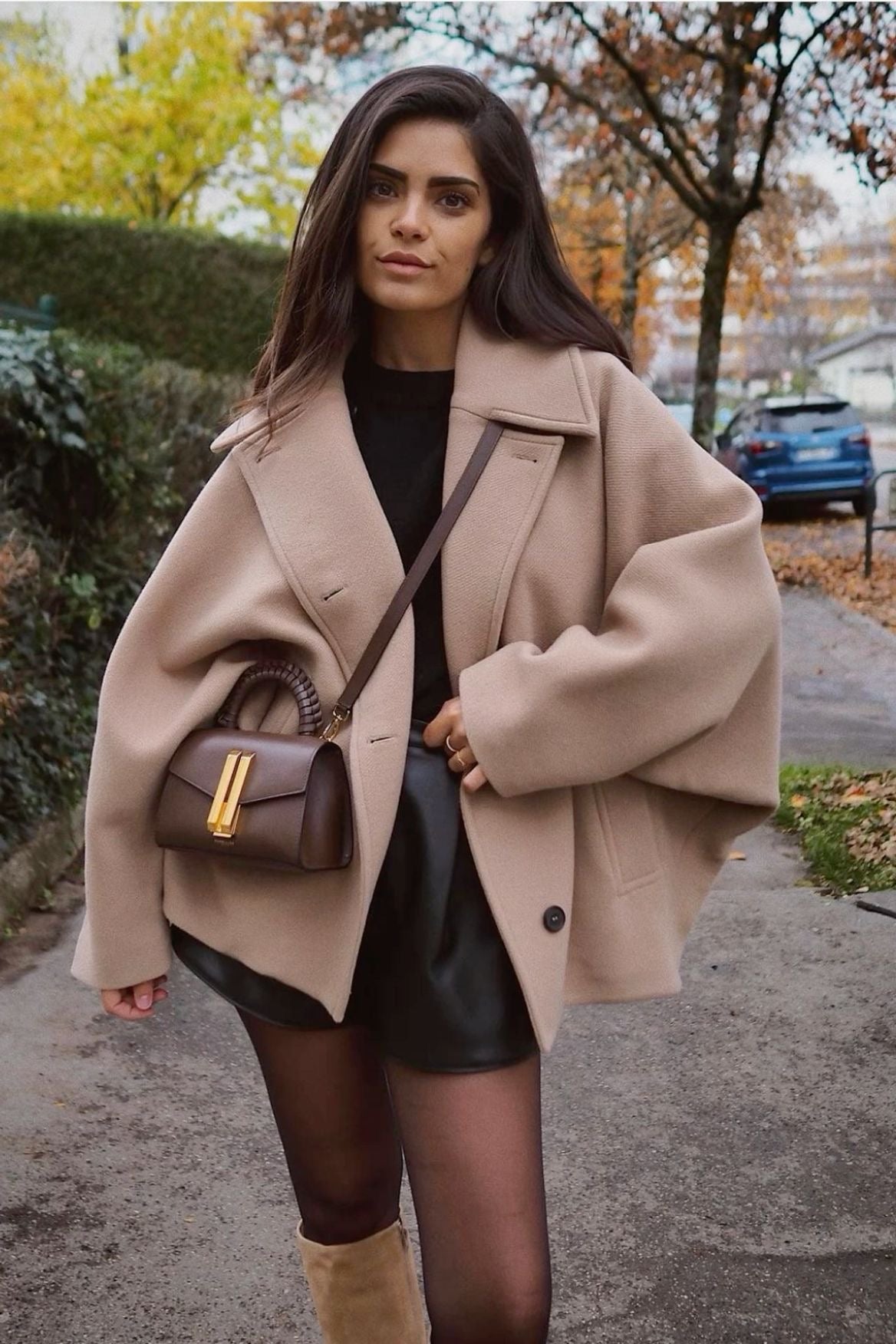 Chic Oversized Wool Jacket Women