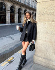 Chic Oversized Wool Jacket Women