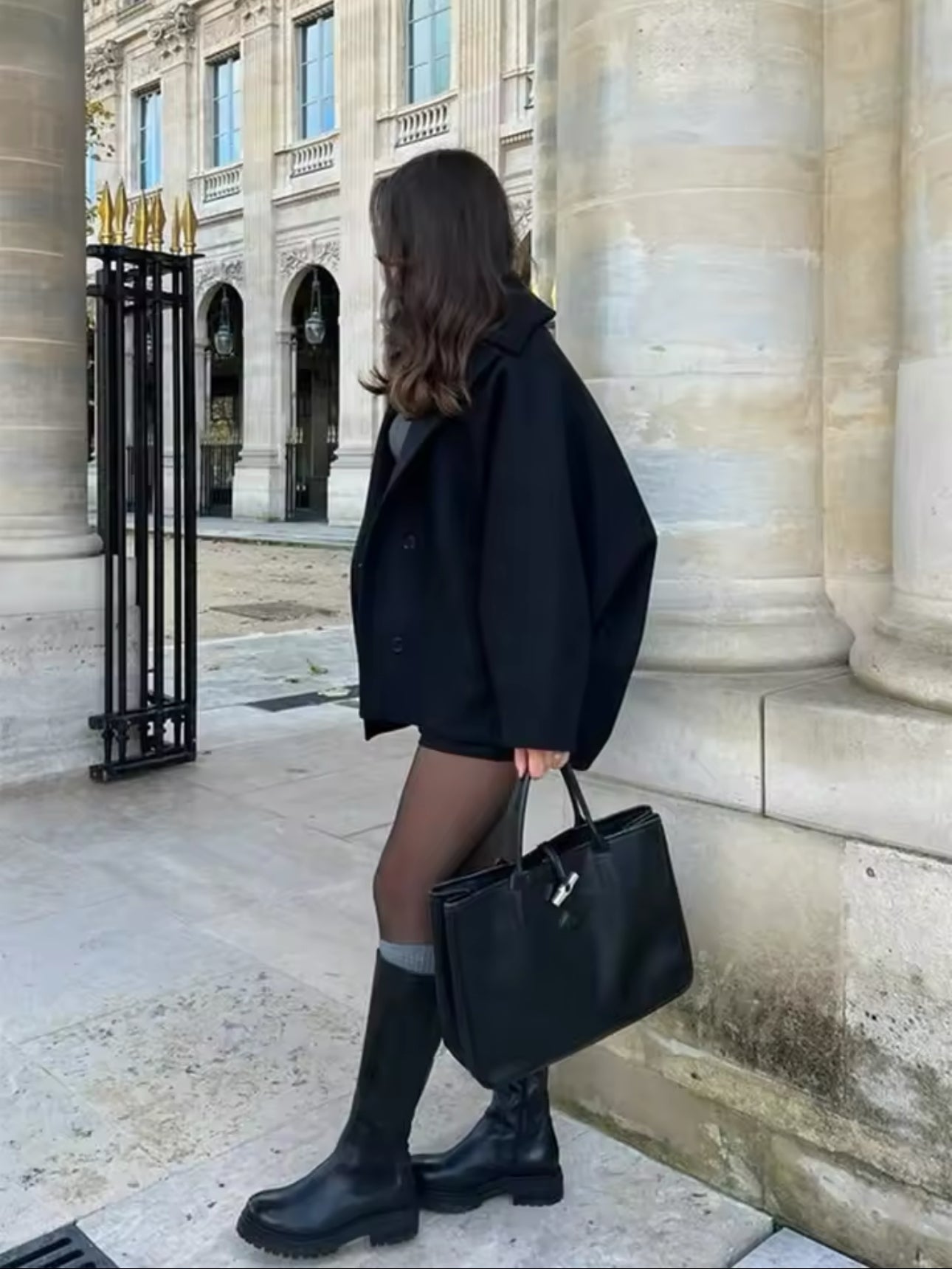 Chic Oversized Wool Jacket Women