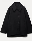 Chic Oversized Wool Jacket Women