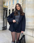 Chic Oversized Wool Jacket Women