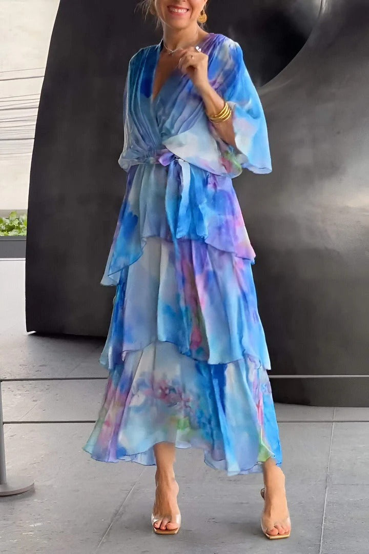 Glamorous V-Neck Maxi Dress For Women