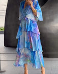 Glamorous V-Neck Maxi Dress For Women