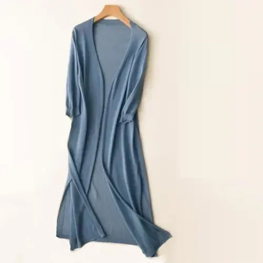 Women's Long Lightweight Elegant Cardigan