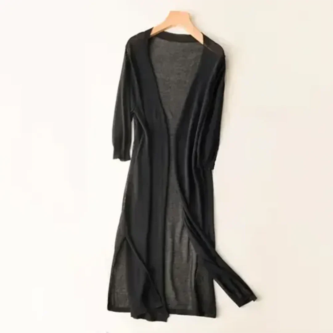 Women's Long Lightweight Elegant Cardigan