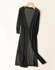Women's Long Lightweight Elegant Cardigan