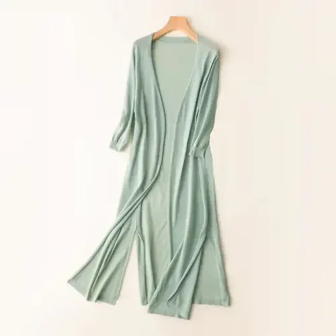 Women's Long Lightweight Elegant Cardigan