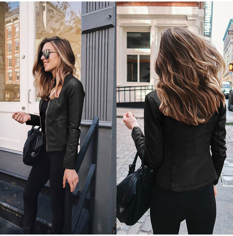 Elegant Leather Jacket with Custom Fit Feel