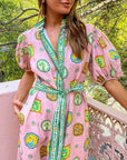 Flowing Puff Sleeve Maxi Dress