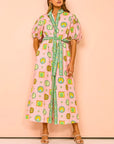 Flowing Puff Sleeve Maxi Dress
