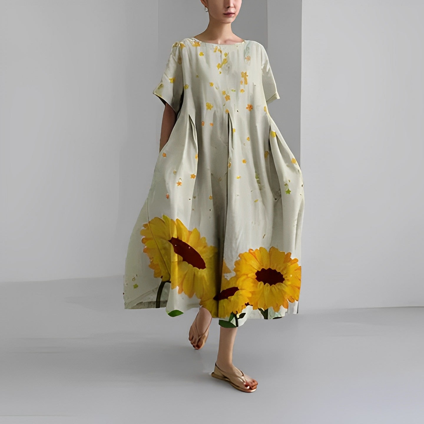 Retro Big Swing Loose Maxi Dress