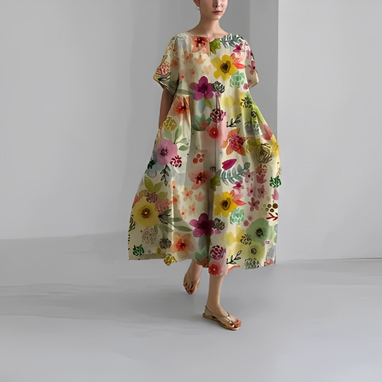 Retro Big Swing Loose Maxi Dress