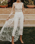 Timeless Elegant White Bridal Jumpsuit