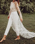 Timeless Elegant White Bridal Jumpsuit