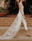 Timeless Elegant White Bridal Jumpsuit