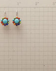 Multi-Colored Turquoise Hoop Earrings