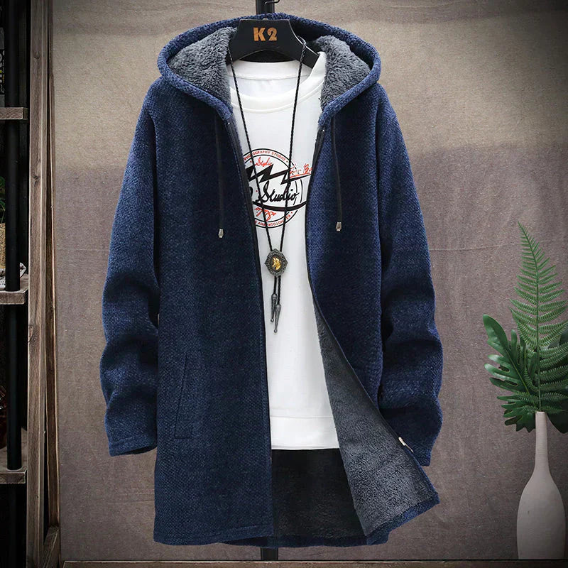 Stylish Hooded Zipper Fleece Jacket