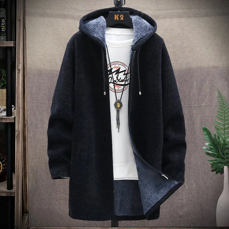 Stylish Hooded Zipper Fleece Jacket