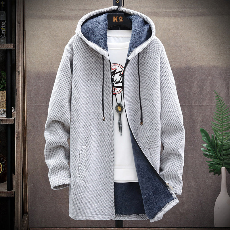 Stylish Hooded Zipper Fleece Jacket