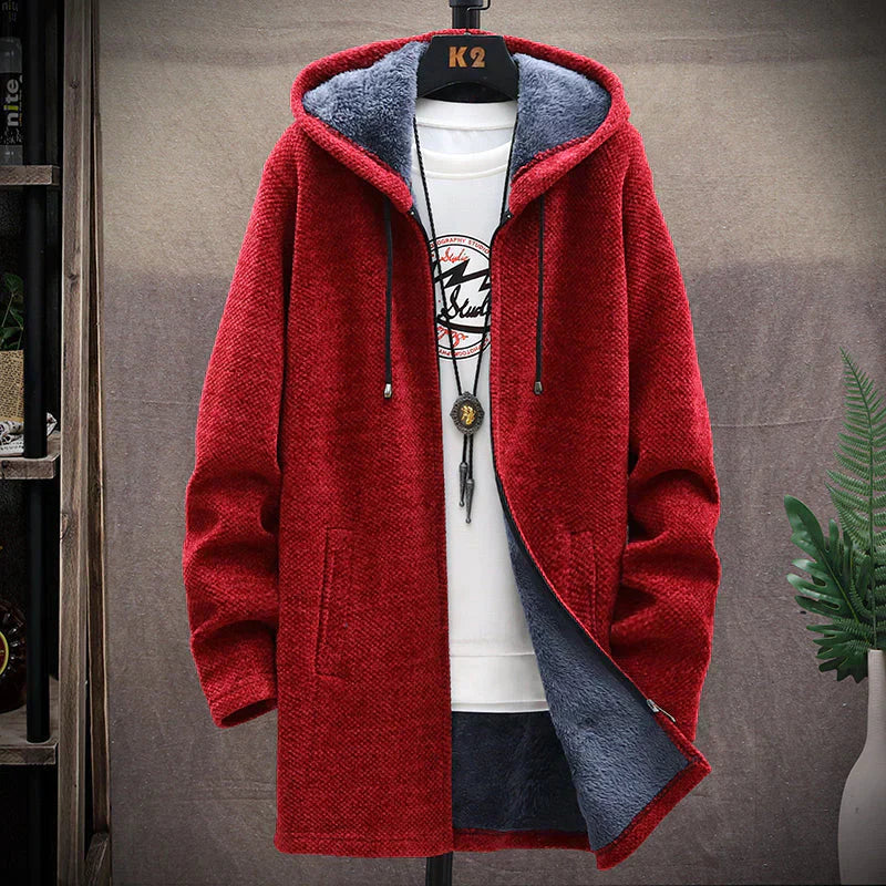 Stylish Hooded Zipper Fleece Jacket
