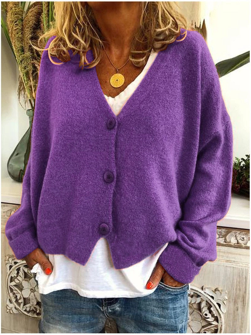 Comfortable Relaxed Fit Knit Cardigan