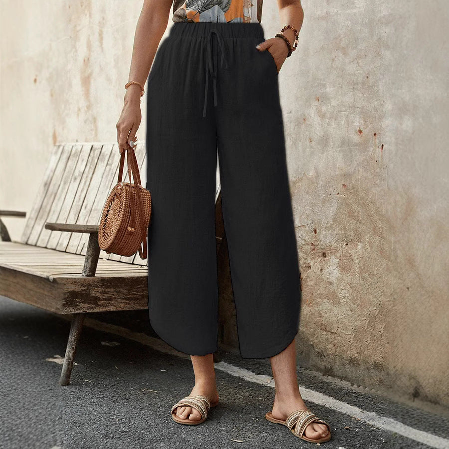 Casual Cotton Drawstring Pants