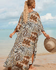 Elegant Lounge Dress in Luxe Snake Design