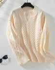 Drizzle Cable Knit Pullover Sweater