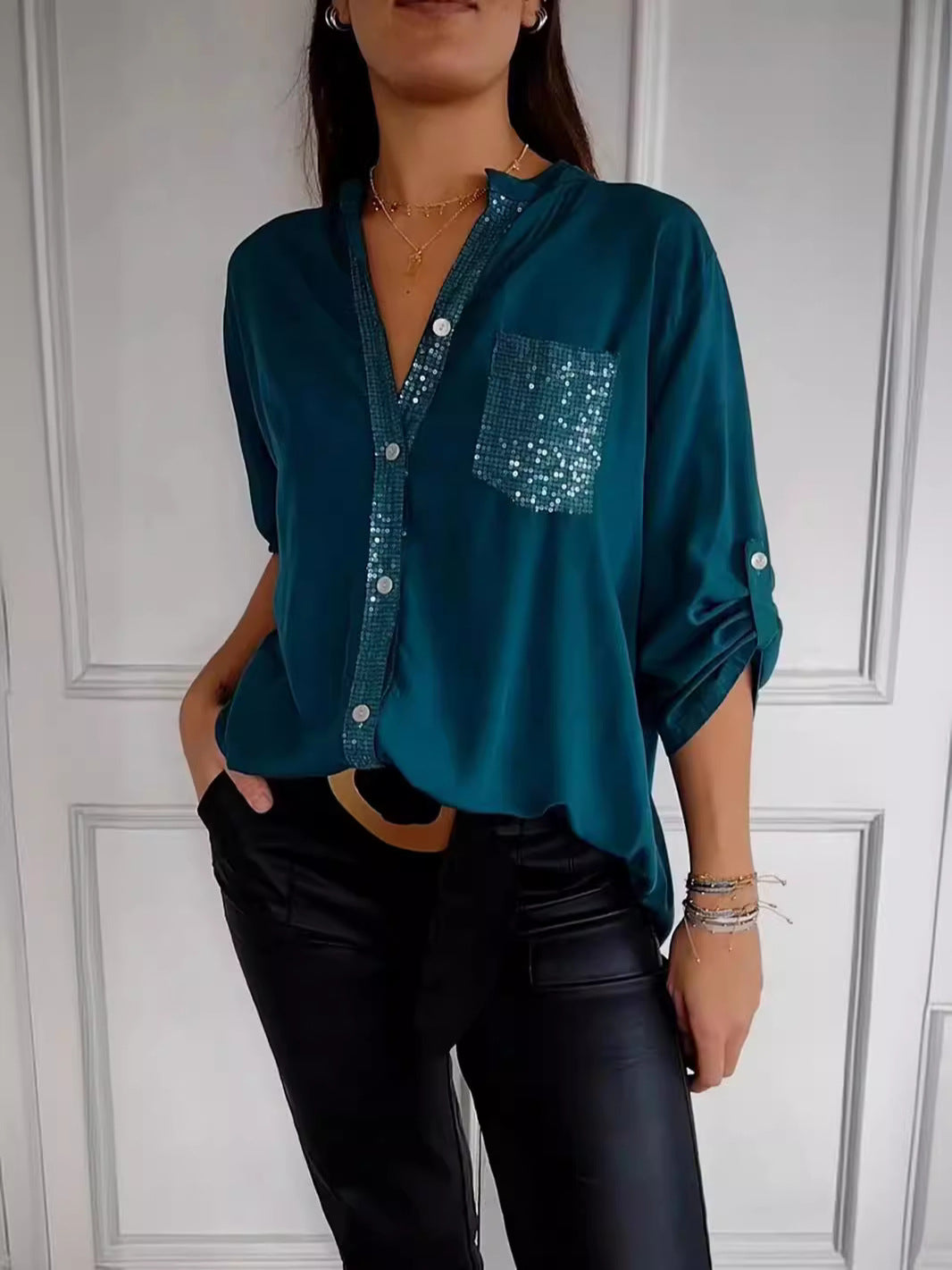 Glam Top with a Sophisticated Edge