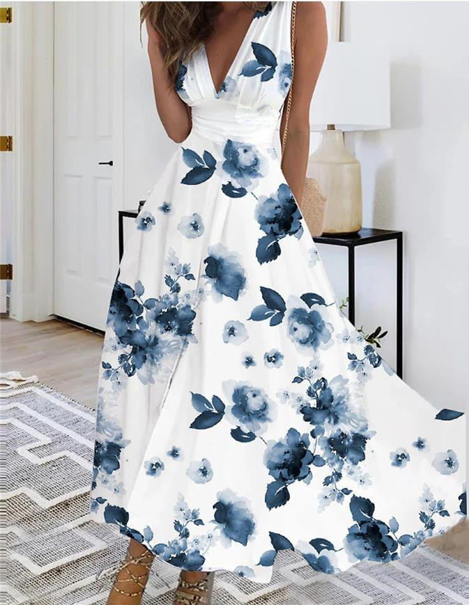 Boho Style Sleeveless Long Dress