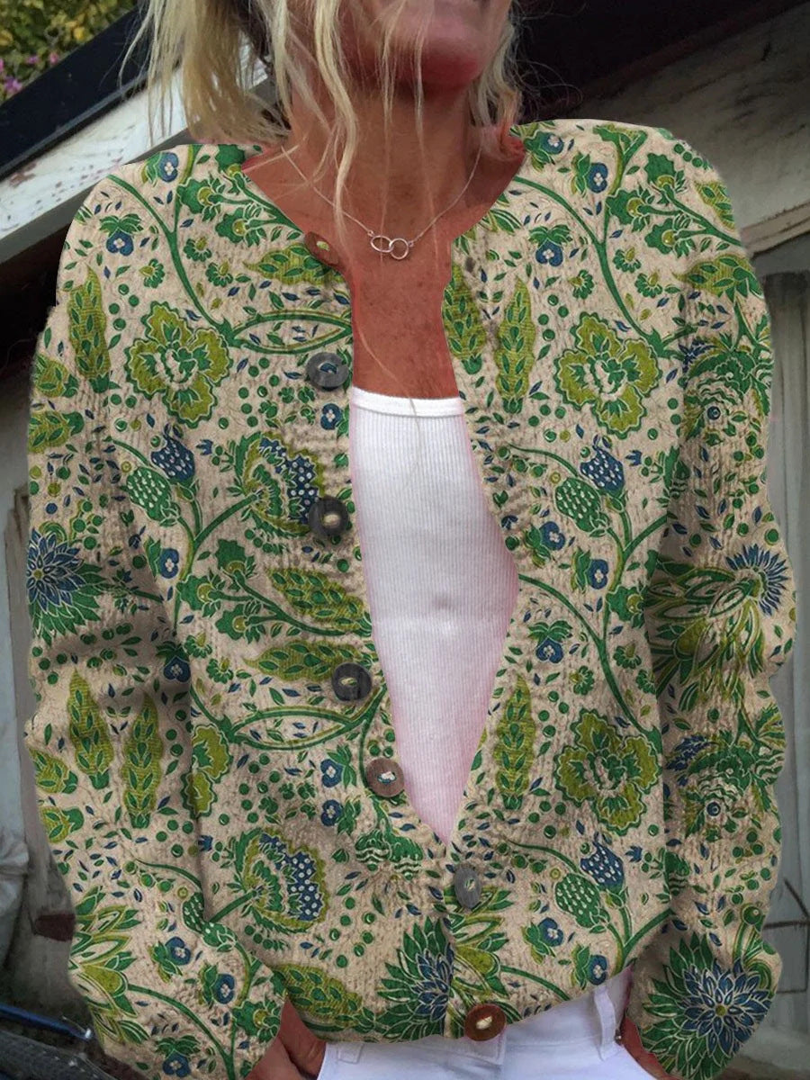 Casual Women’s Cardigan with Digital Print