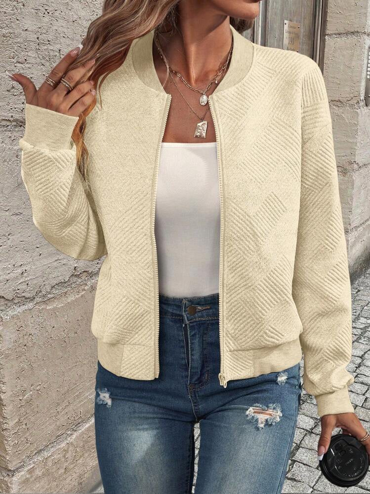 Trendy Solid Color Women’s Casual Jacket