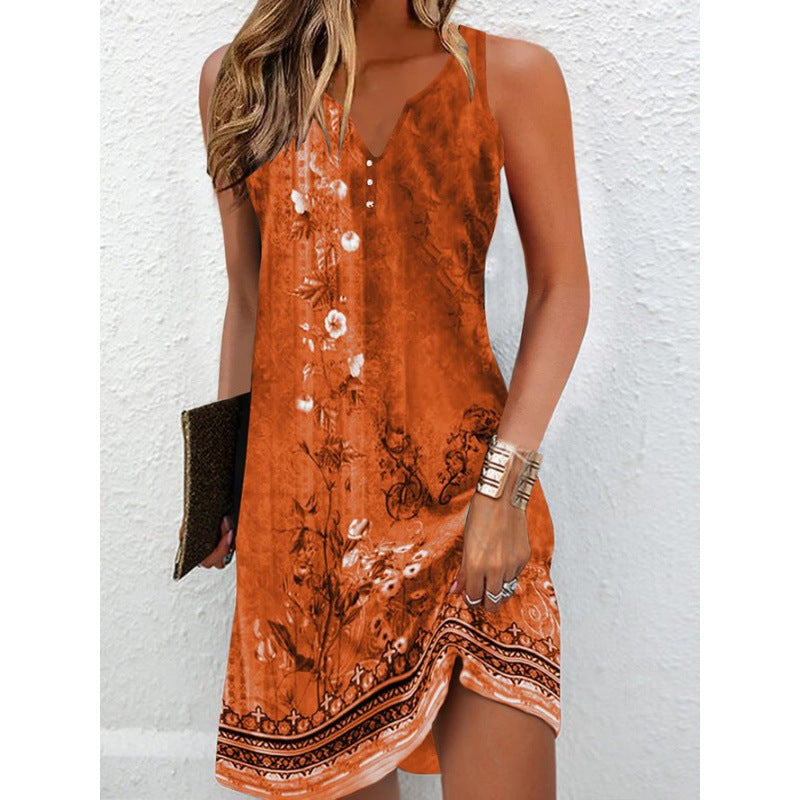 Women's Floral Print Long Dress