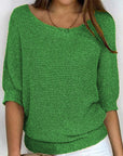 Relaxed Ribbed Knit Lounge Top