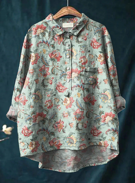 Chic Floral Blouse with Trendy Style