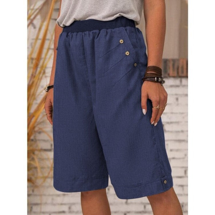 Cotton Linen Casual Shorts