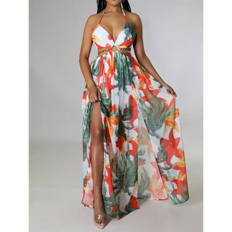 Boho Spaghetti Strap Maxi Dress