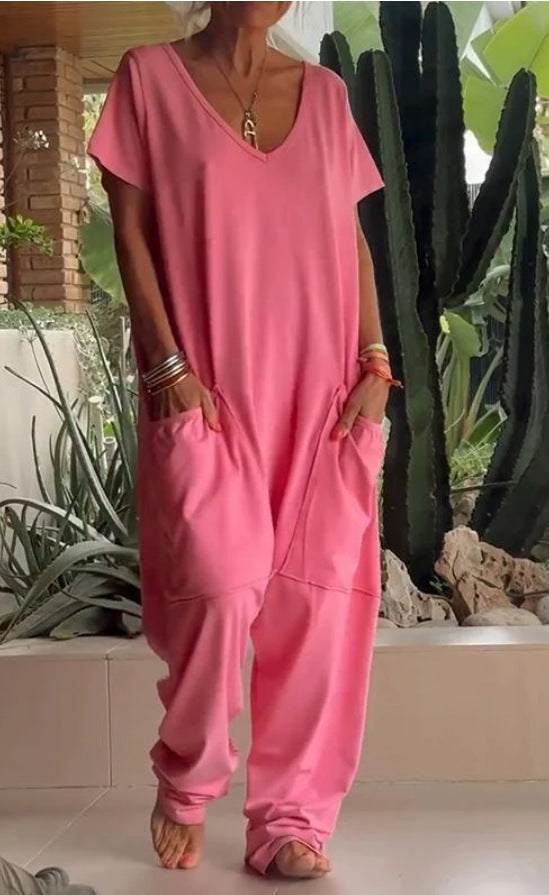 Soft Cotton V-Neck Dress