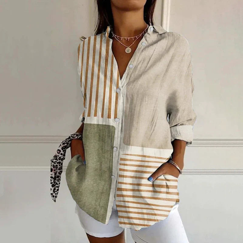 Easygoing Floral Top with Subtle Prints