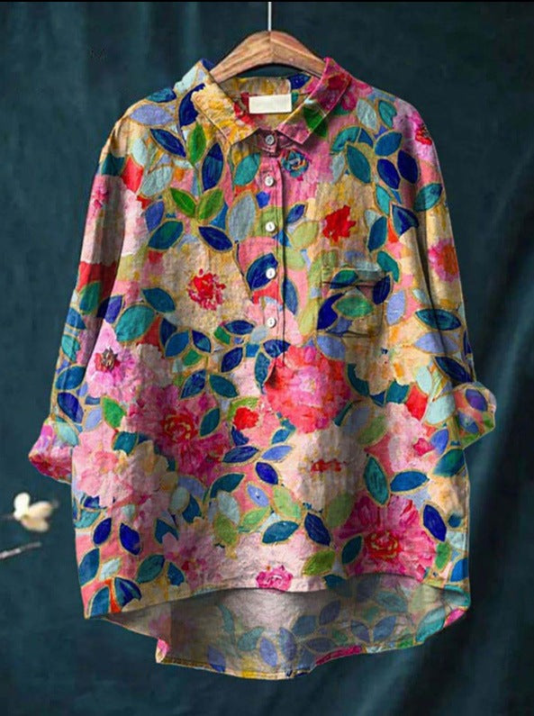 Chic Floral Blouse with Trendy Style