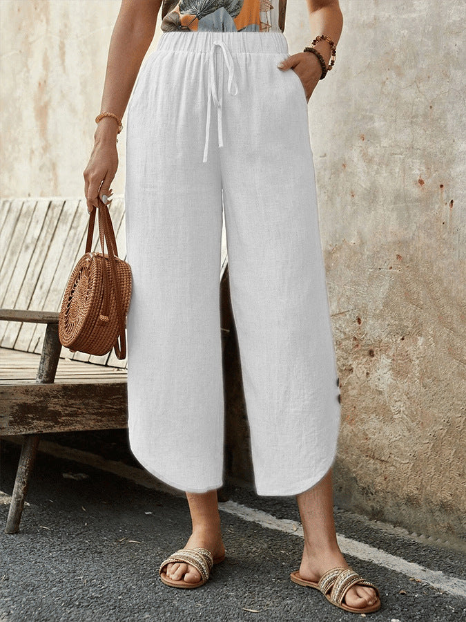 Casual Cotton Drawstring Pants