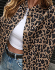 Retro Brown Leopard Print Long Coat