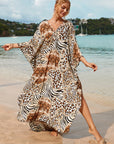 Elegant Lounge Dress in Luxe Snake Design